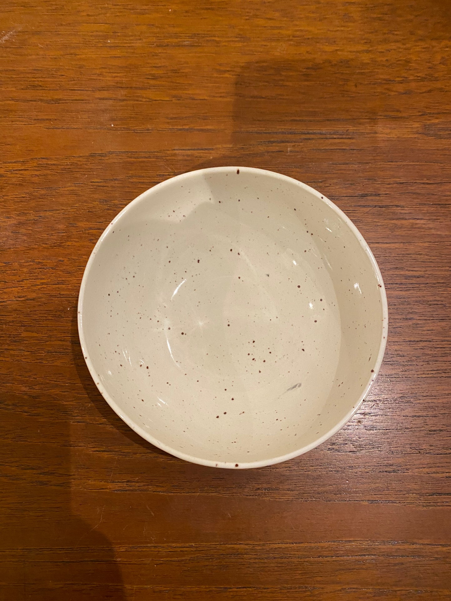 Breakfast bowl white speckled