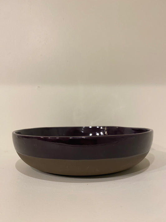 Pasta bowl in colour Aubergine