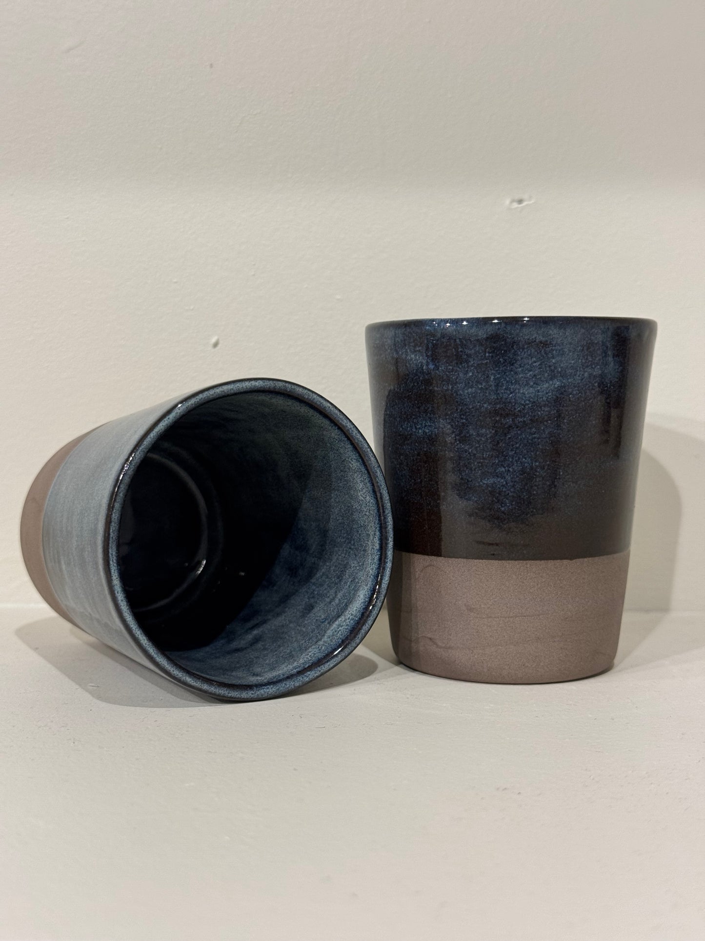 Coffee cup in denim colour